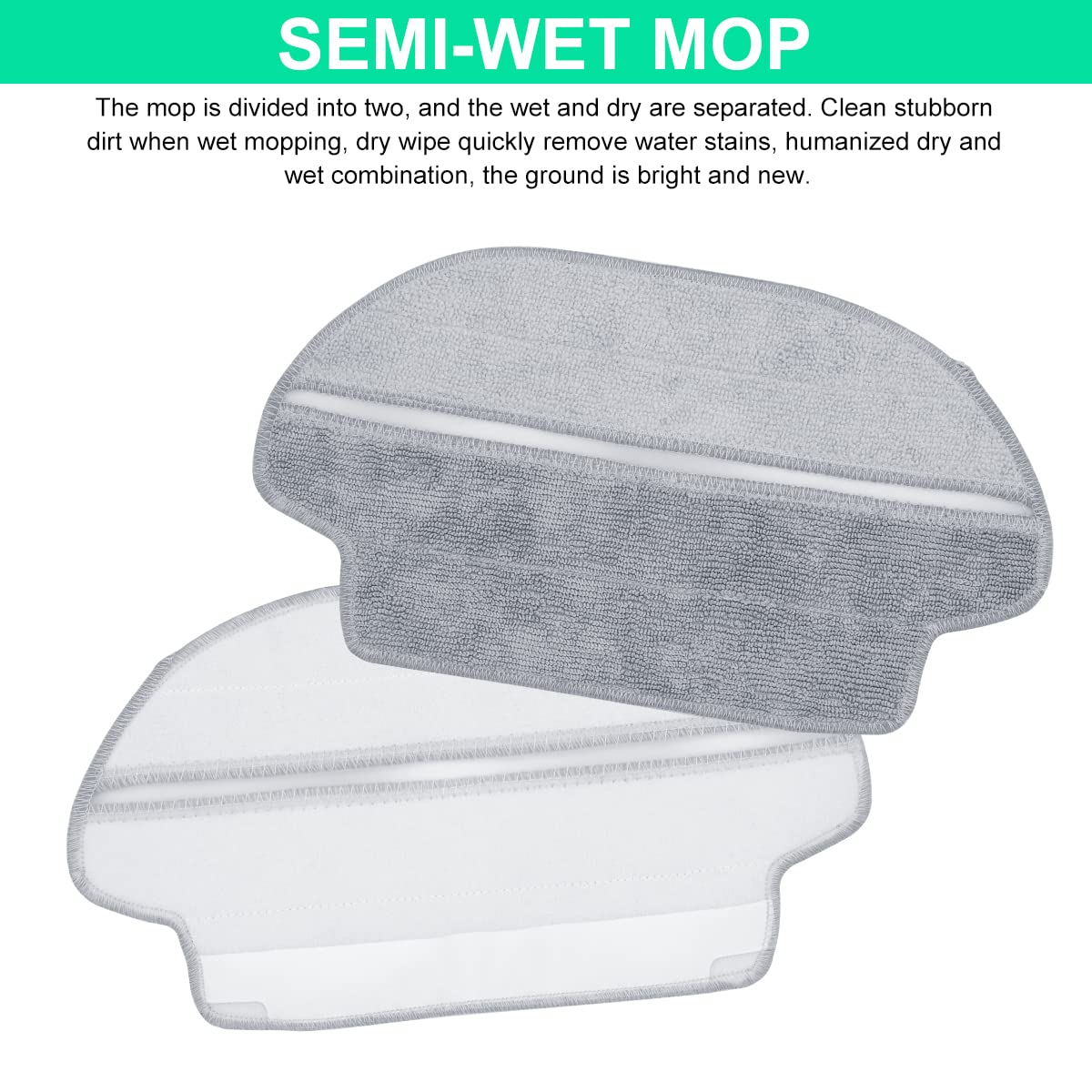 Verilux Accessories Compatible with Mi Robot Vacuum-Mop P - Wet Mop Rag & Dry&Wet Mop Rag, 2 Pcs Mop Cloth Pads Replacement Parts Acccessory for MIJIA STYJ02YM Verilux Accessories Compatible with Mi Robot Vacuum-Mop P - Wet Mop Rag & Dry&Wet Mop Rag, 2 Pcs Mop Cloth Pads Replacement Parts Acccessory for MIJIA STYJ02YM